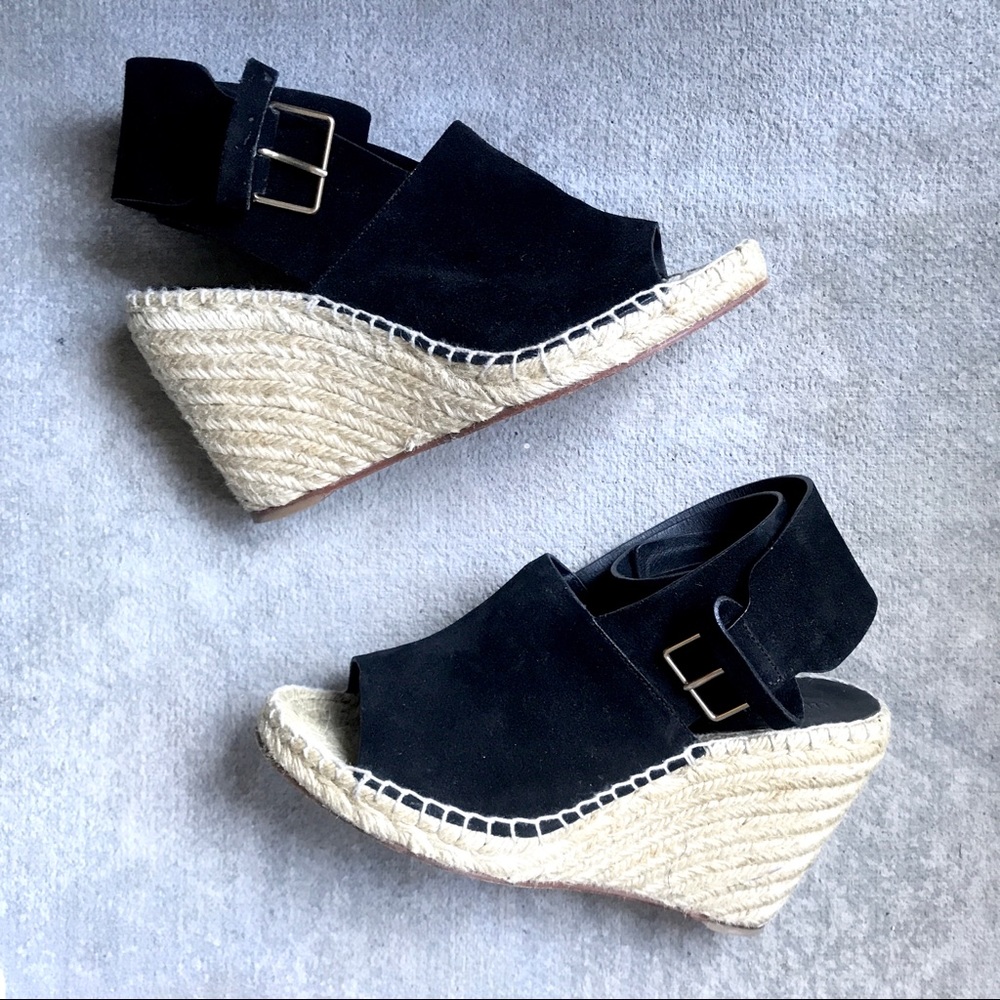 Celine Black Suede Espadrilles
